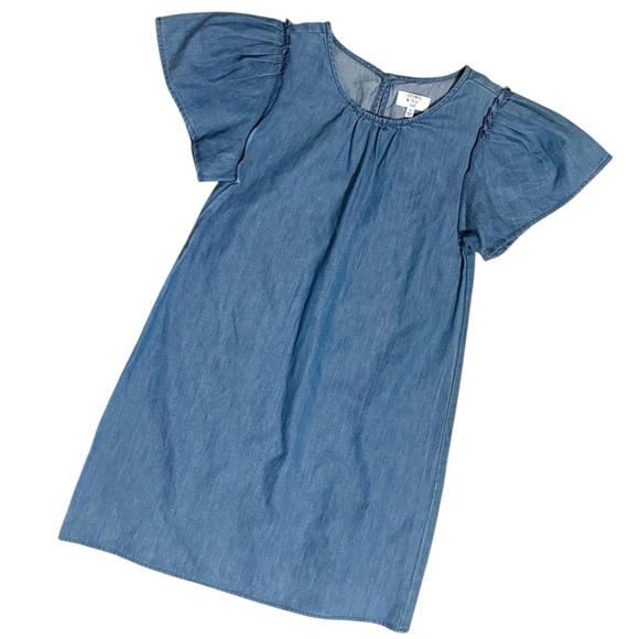 crown & ivy Other - Crown & Ivy Kids Chambray Denim Dress Girl Size 10 Flutter Sleeve